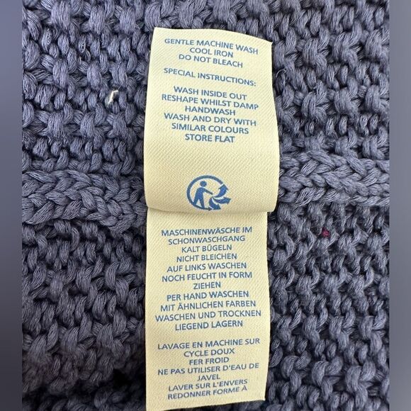 Boden Harvest Cable Knit Sweater Blue NWT Size 2 - Picture 7 of 8